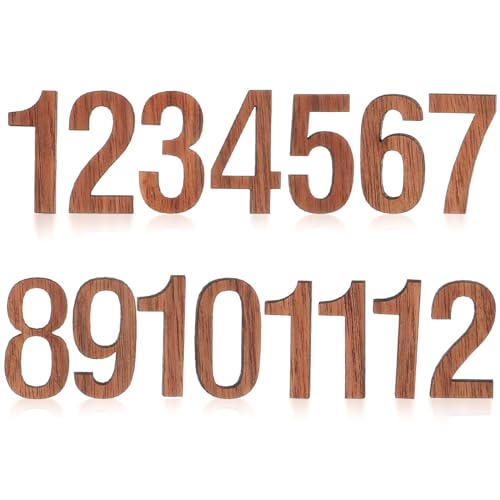 ERINGOGO 掛け時計用 数字パーツ 修理用 壁掛け時計ナンバー 耐久性ある 手作り木材製 軽量コンパクト設計