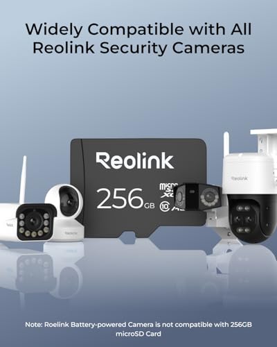 REOLINK 256GB microSDXC Memory Card, Up to 100MB/s, 4K UHD, U3, A2, V30, Class 10, FAT32, Micro SD Card Fully Compatible with Reolink Security Camera, Reolink PoE/WiFi/Battery Doorbell - Image 4