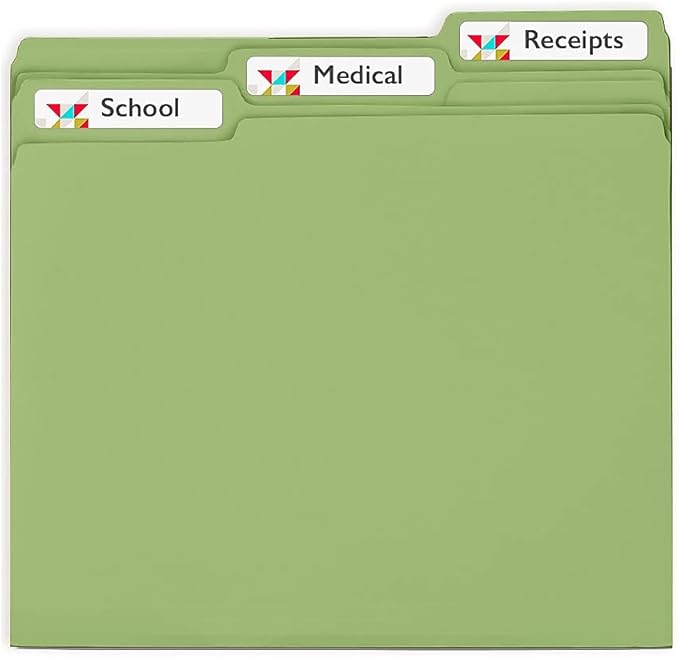 Amazon.com : Avery 8366 Permanent Filing Labels, 1/3 Cut, 750 ...