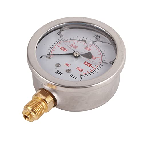 Hydraulic Pipe Tester, Resistant Hydraulic Pipe Tester, Industrial Machinery Hydraulic Pressure Gauge for Detecting Hydraulic System Pressure