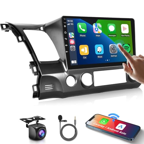 for Honda Civic 2006-2011 Wireless Carplay Android Car Stereo Support Wireless Android Auto with...