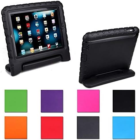 Aken Multi Function Child / Shock Proof Kids Cover Case with Stand / Handle for Apple iPad 2nd / 3rd / 4th Generation Tablet (iPad 2/3/4, Black)