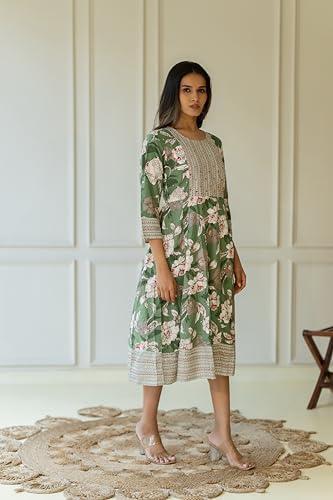 Image of MIRCHI FASHION Women's Cotton Relaxed Fit Anarkali Kurti
