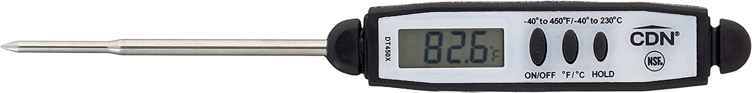 Waterproof Digital Cooking Thermometer Instant Read 2.75" Stainless Shatterproof Ideal for Meat, Poultry, BBQ NSF Certified DT450X