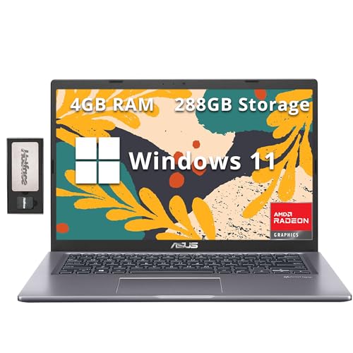 Image of ASUS VivoBook 14 inch FHD Business Laptop, AMD Athlon Gold 3150U, 4GB RAM, 288GB Storage(128GB SSD+160GB Docking Station), AMD Radeon Graphics, Backlit Keyboard, HD Webcam, Wi-Fi 5, Win 11, Slate Gray
