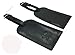 AVIMA BEST Premium Leather Luggage Tags 2pcs Set With Address Id Label - Black