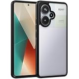 Cresee Hülle für Xiaomi Redmi Note 13 Pro Plus 5G (Note 13 Pro 5G) Matte Transluzente Harte Rückseite Weiche TPU Bumper Case Handyhülle Stoßfest Schutzhülle Cover, Schwarz