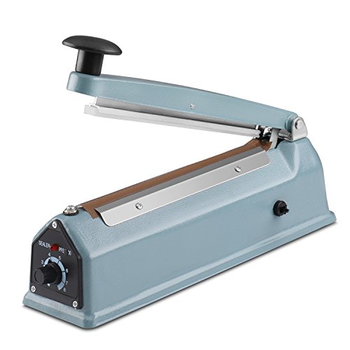 Flexzion 8" (200mm) Impulse Sealer 300w- Manual Plastic Poly Bag Heat Sealing Machine