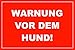 Produktbild Aufkleber -Warnung vor dem Hund!- I 12 x 8 cm I Innen und Außen I Achtung, Vorsicht, Warnung, Hinweis auf Hund, Türaufkleber, zur Abschreckung vor Einbrechern I hin_192