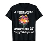 Une fleur sauvage est née le 27 octobre, joyeux anniversaire pour moi avec un bouquet de fleurs de souci et de cosmos. Superbe tenue de reine d'anniversaire du 27 octobre ou accessoire pour les femmes et les filles qui aiment la nature et sont nées le 27 octobre.