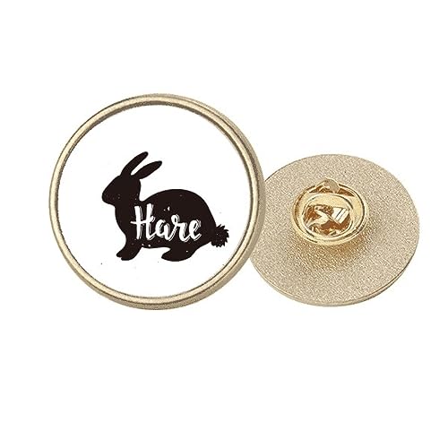 Broche ronde lièvre doré pour sublimer vos vestes d'automne