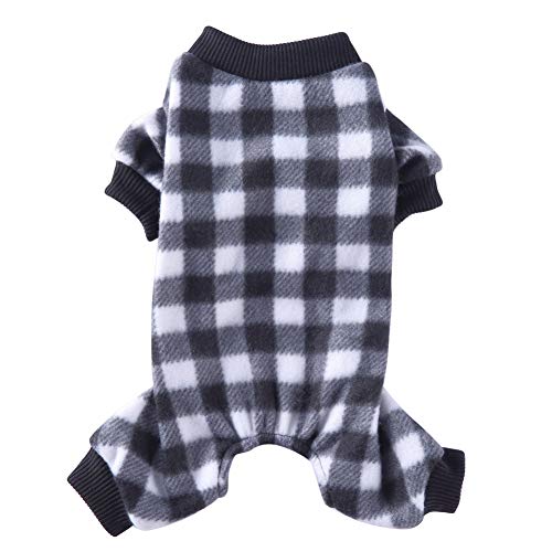 Poseca Petit Chien Pyjamas Chiot Combinaison Chien Barboteuses Chien Chaud Pull Polaire Chihuahua Yorkshire vêtements Pyjamas pour Animaux de Compagnie Combinaison pour Petit Chien et Chats Cover