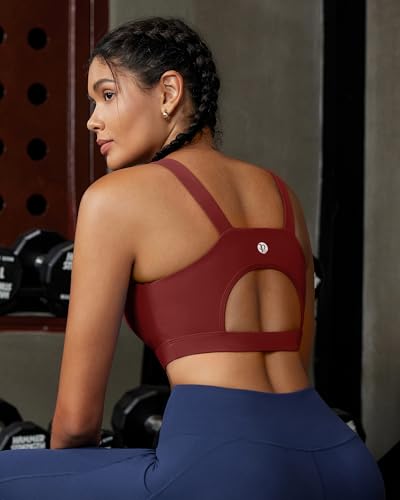 Image of RUNNING GIRL High Impact Sports Bras for Women,Racerback Running Bra Workout Crop Tank Tops Longline Sports Bra Push up