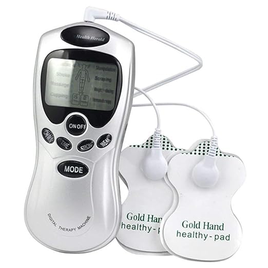 8-in-1 Digital Body Massager Machine for Pain Relief and Muscle Relaxation | Electric Pulse Massager with 4 Gel Pads | Compact Handheld Full Body Device for Back, Neck, Shoulder, Leg, Arm, Joint – Home Use (White) 8-in-1 Digital Body Massager Machine for Pain Relief and Muscle Relaxation | Electric Pulse Massager with 4 Gel Pads | Compact Handheld Full Body Device for Back, Neck, Shoulder, Leg, Arm, Joint – Home Use (White)