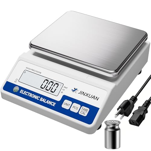 Image of Lab Scale Gram Scale 6000gx0.01g Accuracy Laboratory Balance Scale Digital Scale Electronic Analytical Balance for Jewelry Gold Kitchen Lab, with 7 Units Conversion, 500g Weight, LCD Display