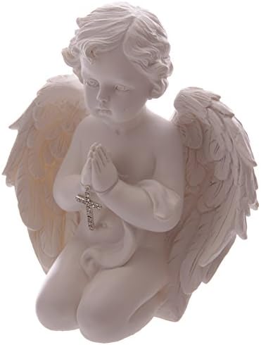 Angel Cherub Praying Holding Cross 16.5cm Ornament Figure Mothers Nana Grandma Gran Gift Present