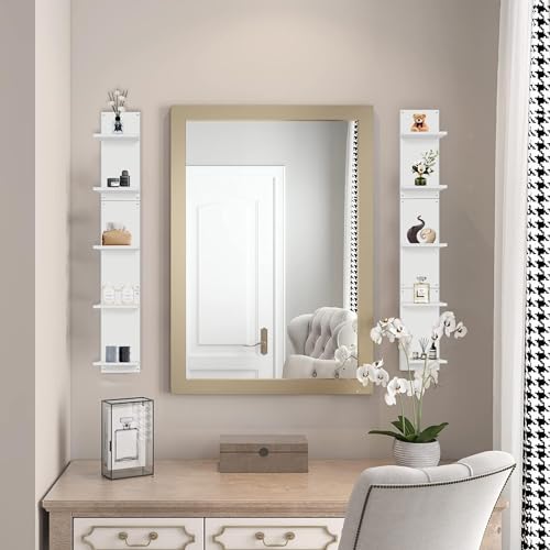 White 5-Tier Wall Shelves for Home and Office Decor