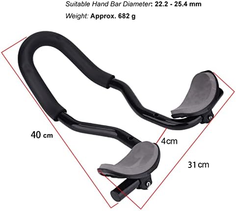 Rest Handlebar TOPINCN Stable Aluminum Alloy with Sponge Cushion for MTB Road Top Home Cycling for Mountain