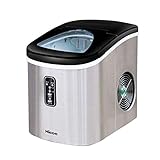 ❤Muy fácil de usar, esta máquina portátil para fabricar hielo no requiere tuberías. Simplemente enchúfela a la red eléctrica y agregue agua.