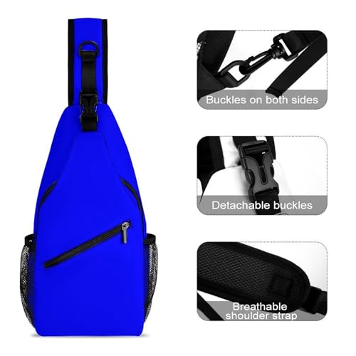 Small Cross Body Sling Bag For Women Men Mini Shoulder Bag Chest Pack For Travel Klein Blue3