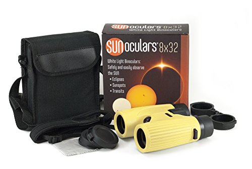 Lunt Solar Systems - Yellow 8X32 Magnification Sunoculars, Compact & Portable White Light Solar Binoculars For Teens & Adults, Safe Solar Viewing, Observing Sunspots, Eclipses, And Planetary Transits #TOP4