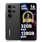 Blackview Sim-free & Unlocked Mobile Phones, Wave 10 Android 16 Phone, 6.88" 120Hz Phone Android, 32GB+128GB Unlocked Phone, 32MP+13MP Smart Phones, Fingerprint, Face Unlock, Bluetooth 5.2