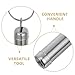 GANAZONO 3pcs 5kg Manual Spring Weighing Scales with Hook, Portable Handheld Stainless Steel Spring Balance for Market, Travel, Kitchen and Industrial Use