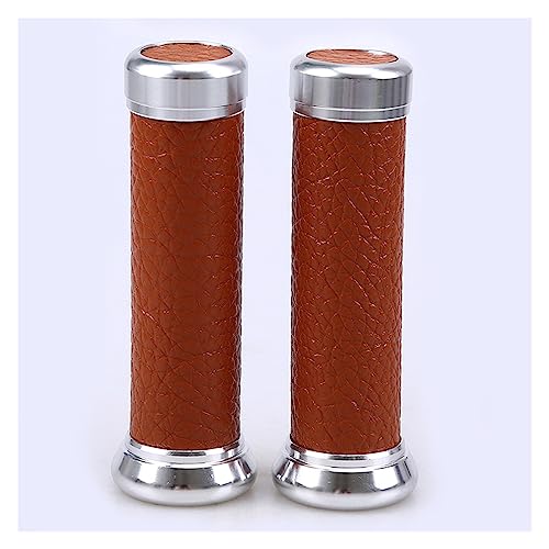 Poignées de guidon moto marron anti-glisse en aluminium pour réduire la fatigue