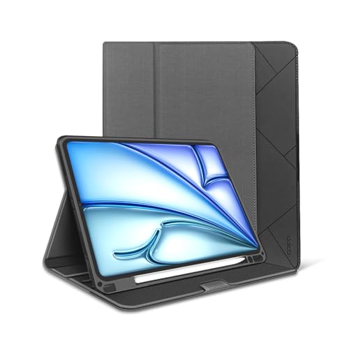 Image of GRIPP Melon Leatherette Texture Case for iPad Air 11 inch (M2 /M3 /M4, 2024 /2025 /2026), iPad Air 10.9 inch (4th /5th Generation, 2020 /2022), iPad Pro 11 inch (3rd /4th Generation, 2021 /2022) - Grey /Black