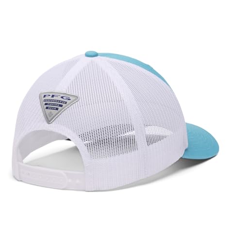 Columbia Boné unissex unissex PFG com bandeira de peixe com fecho nas costas, azul vintage/branco/ba