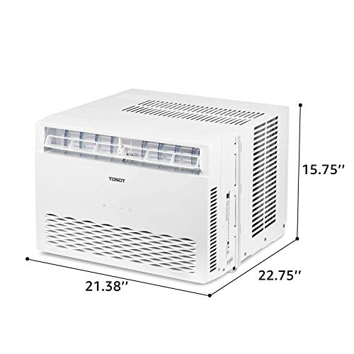 TOSOT 10,000 BTU Window Air Conditioner - Energy Star, Modern Design, and Temperature-Sensing Remote - Window AC for Bedroom, Living Room, and attics up to 450 sq. ft. , White - Thumbnail 6