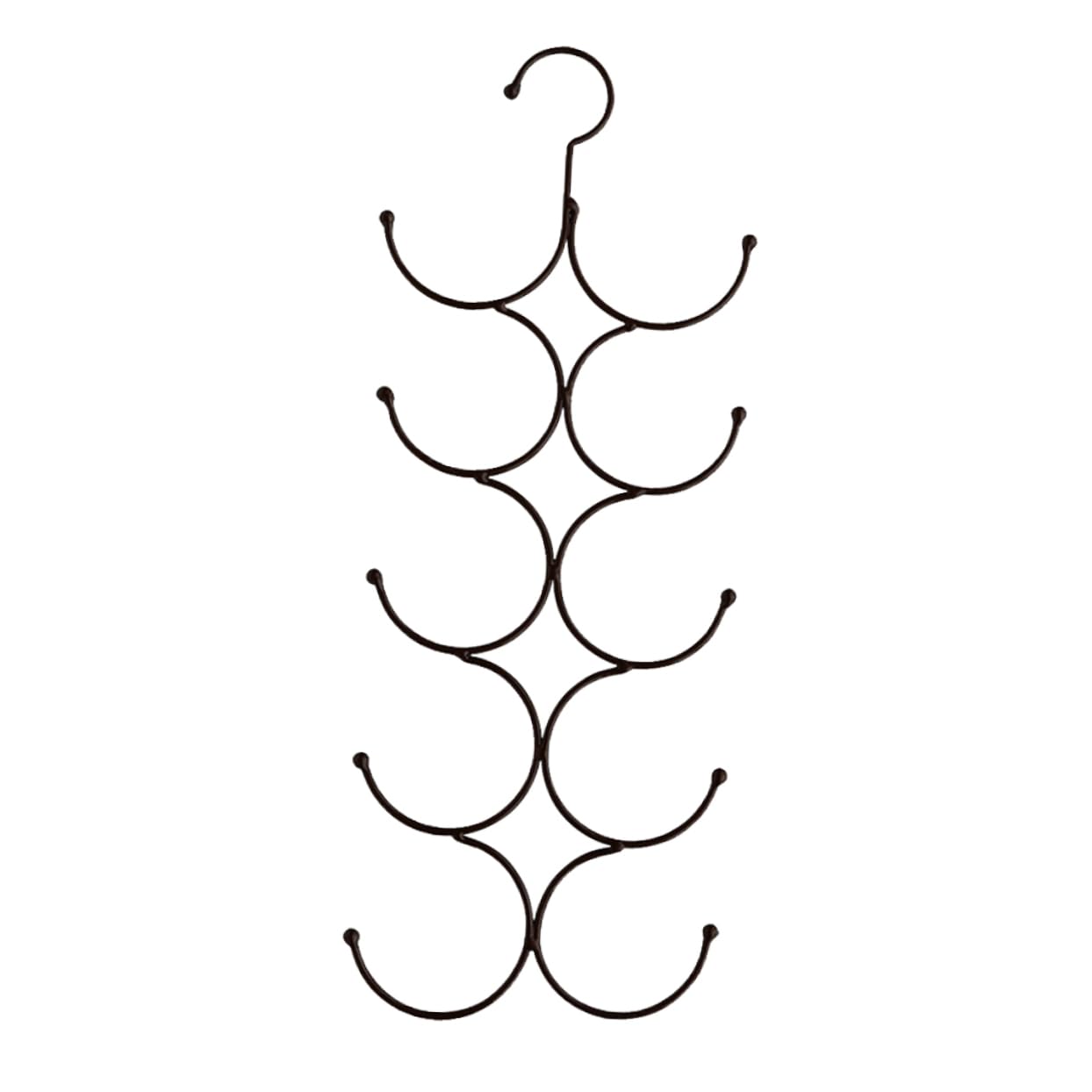 DECHOUS Multi-Layer Iron Art Hanger Scarf Tie Organizer Hanging Closet Rack Storage Supply Black