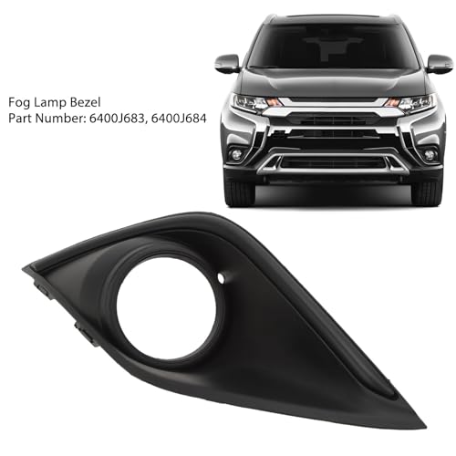 Fog Light Bezel Front Bumper Fog Light Cover Replacement for Outlander 2019 to 2020 Black Replace Your Damaged or Wornout Fog Light Bezel with This (Right: 6400J684) by Aramox - Used condition - Image 3