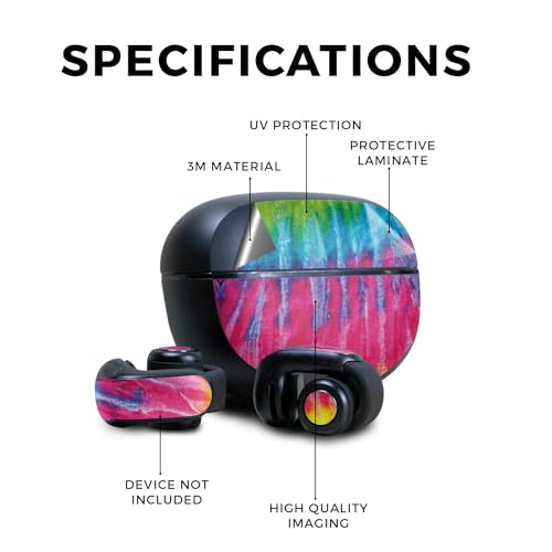 Image of Skin Compatible with Bose Ultra Open Earbuds - Tie Dye 2 - Premium 3M Vinyl Protective Wrap Decal Cover - Easy to Apply | Crafted in The USA by MightySkins