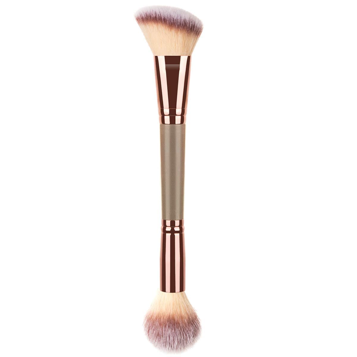 RUBYFACE Makeup Brushes Dual-ended Foundation Brush Concealer Brush, 2-in-1 Make Up Brushes Synthetic Kabuki Brush for Concealer Eye Shadow Eyeliner Eyebrow Make Up Brush (B01-Black, 1 - Pcs)-image-41