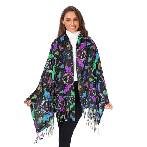Women's Scarf Shawl Cashmere Feel Scarves Fashion Soft Winter Warm Large Scarf with Tassel
