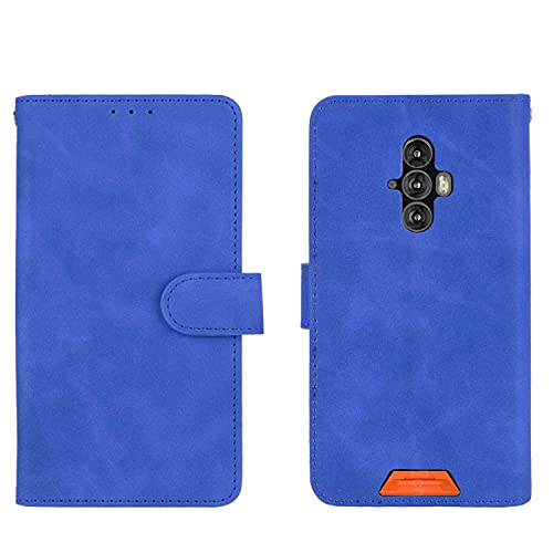 Jierich Coque Compatible avec Blackview BV6600 Portefeuille,Flip Case,Emplacements Cartes,Fonction Support,Fermeture magnétique,Housse Etui Compatible avec Blackview BV6600-Bleu Cover