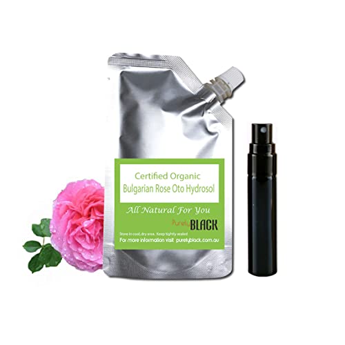 Organic Rosewater Skin Facial Toner. Natural Hydrating Moisturizer For Hair Body Dry/Oily/Sensitive/Combination Skin Care 100ml + 8ml Spray Bottle (100ml)