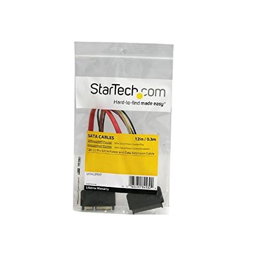StarTech.com Cable de Extensión SATA de 22 Pines Datos y Alimentación - Serial ATA Macho - SATA Hembra - 0,3m