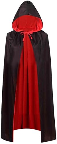 Miniatura 7 de Meeyou disfraz de capa reversible negra y roja de 35 pulgadas para niños talla única  Rojo y negro