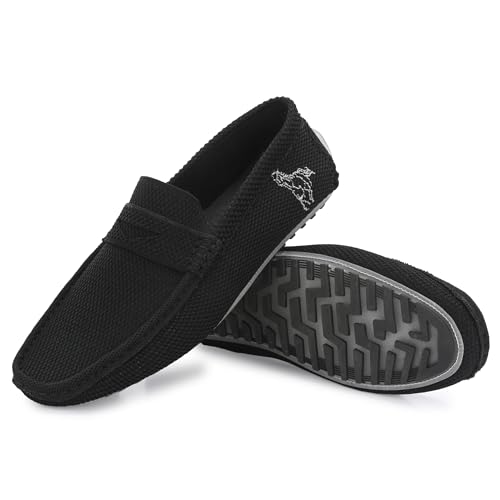 Image of Knit Loafers for Men Casual Fashion and Formal Slip-On Comfortable and Flexible Lightweight Slip Resistant Breathable Machine Washable Trendy Driving Loafers shoes for Men's Designed for all Seasons