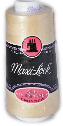 Hilo Maxi Lock poliéster natural 3000 yd cono miniatura 1