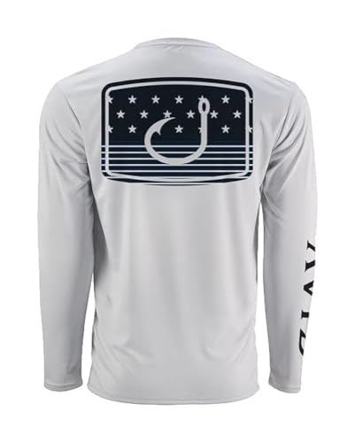 Men's Quick Dry Long Sleeve River Blue Rash Guard Shirt - S