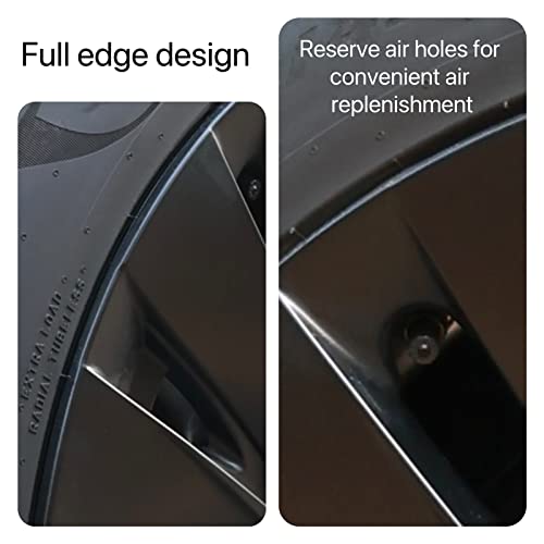 Cyberbeans 4Pcs For Tesla Model Y Wheel Covers 19 Inch Hubcaps Steering Hub Caps Rim Protector Replacement Kit Exterior Accessories Matte Black 2020-2023 #TOP3