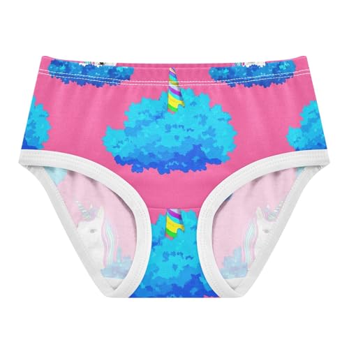 Toddler Underwear Floral 2t Cotton Panties for Girl Colorful Briefs Kids Undies Unicorn Blue Pink