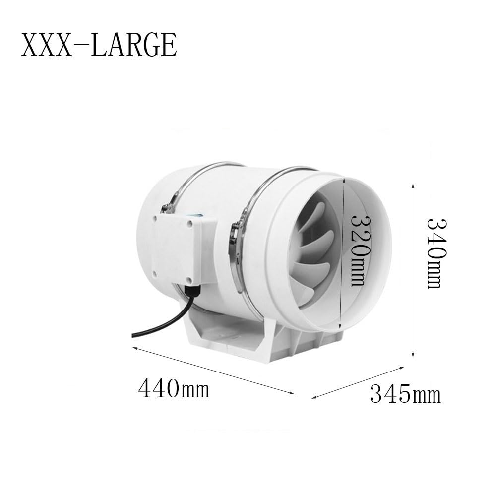 Ventilación Ventilador de conducto silencioso, extractor industrial, ventilador doméstico, cocina(3XL)