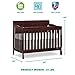 Dream On Me, Ashton Full Panel 5-in-1 Convertible Crib, Espresso