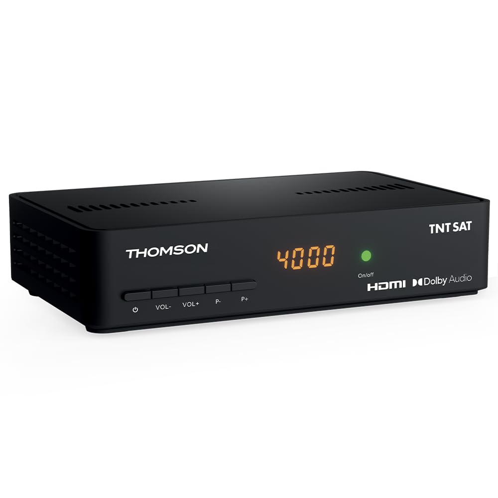 Thomson THS808 TNTSAT Terminal HD|TNT Gratuite par Satellite Astra|Carte TNTSAT valable 4 Ans|Fonction Enregistreur TV|HDMI|Spdif coaxial|Compatible 12 Volts idéal caravaning et mobilité