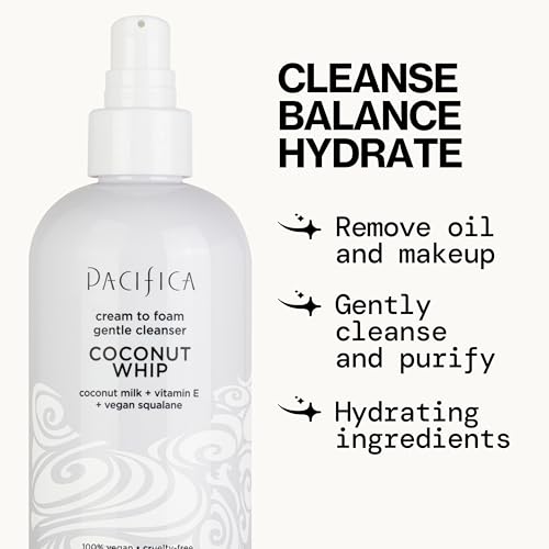 Pacifica Coconut Whip Face Wash - Hydrating Cleanser for Sensitive Skin