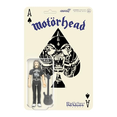 Super7 Motorhead Lemmy (Ace of Spades) Reaction Figure - 3.75' Motorhead Action Figure with Accessories Heavy Metal Collectibles and Retro Toys